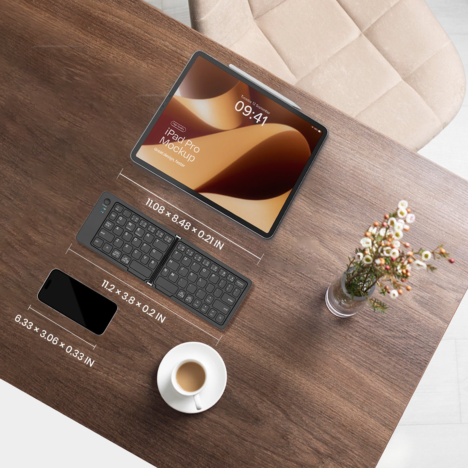 MKE 983 Foldable Wireless Keyboard